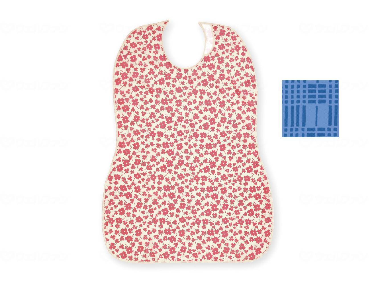 フットマーク長持ちする大きなお食事エプロン ﾌﾞﾙｰ