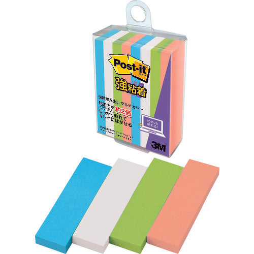 3M Post-it Strong Adhesive Header 50 x 15 mm Multicolor 4 700SS-MC-4 1 PK