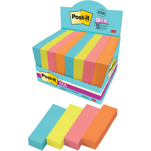 ３Ｍ　ポスト・イット　強粘着見出し　５０Ｘ１５ｍｍ　マルチカラー１　増量パック　7001SS-MC-1　1 箱