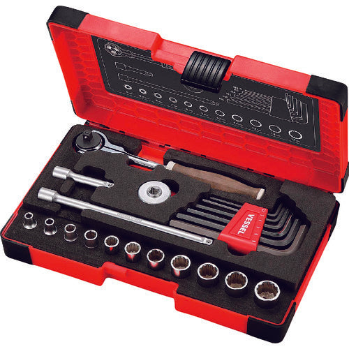 VESSEL 우디 스위블 소켓 렌치 세트 HRW2004M-SW 1/4 HRW2004M-SW 1 S