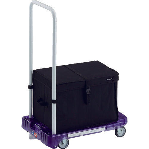 TRUSCO Plastic Cart Acro Carry PC Made Noise-reducing Wheels 600 x 390 Violet Transparent With Stopper TH Brake AC-1PC-VI-S-THB 1 Unit