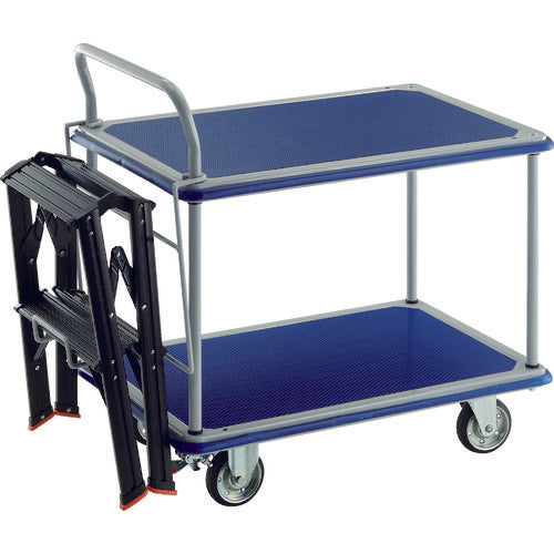TRUSCO Press Cart Donkey Cart 2-Tier Single Side Type 810 x 510 with Stopper TSAF-2BK 304NS-TSAF2-BK 1 Unit