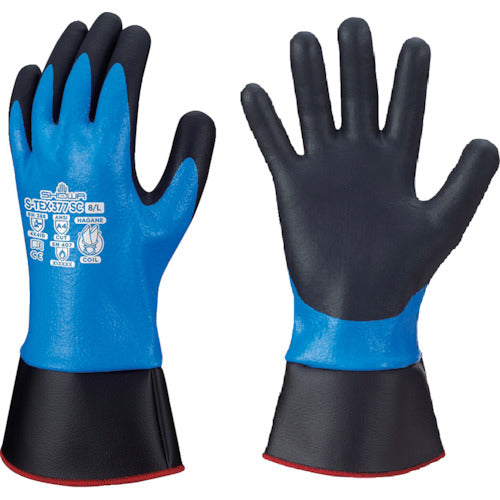 SHOWA Cut-Resistant Gloves Hagane Coil S-TEX377SC Blue XL Size S-TEX377SC-XL 1 Pair