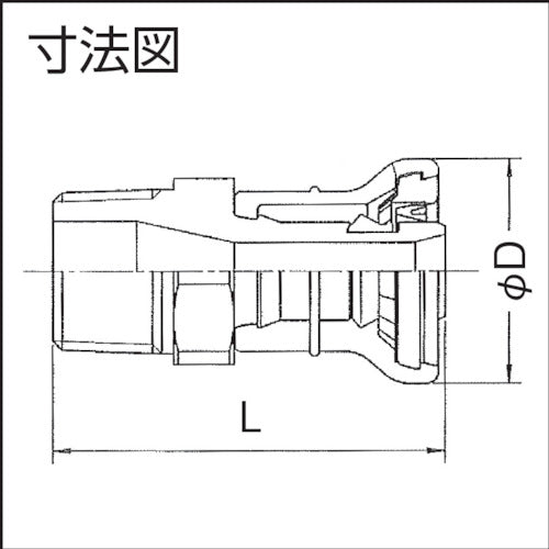 クボタケミックス　Ｊワンクイック２ＪＯＱ２−Ｍおねじ付ソケット２０ＰＢ　JOQ2-M 20 PB　1 個