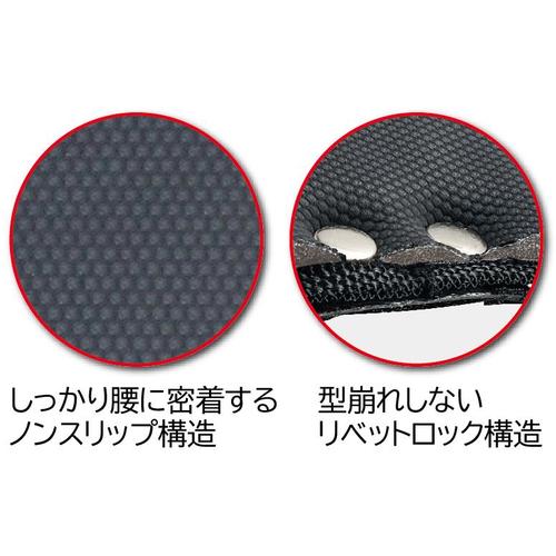 Tajima Work Positioning Waist Belt Flat Aluminum One Finger Buckle Black M Size WFXD2-ABM 1 Piece