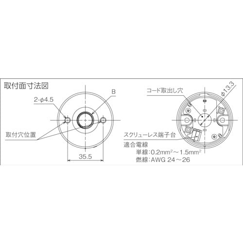 パトライト　ＬＥＤ小型表示灯　NE-24A-R　1 台