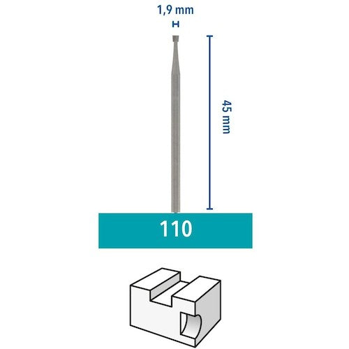 Dremel Carbide Bur Engraving Cutter Blade Diameter 2.0mm 110N1 1 pc