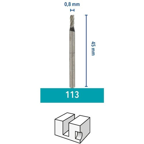 ドレメル　超硬バー　エングレービングカッター　刃径１．６ｍｍ　113N1　1 個