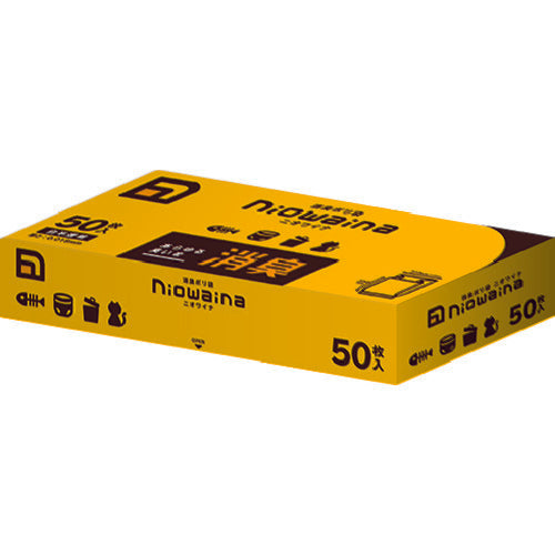 サニパック　ニオワイナ消臭袋　ＢＯＸタイプ　白半透明　５０枚　SS01　1 箱