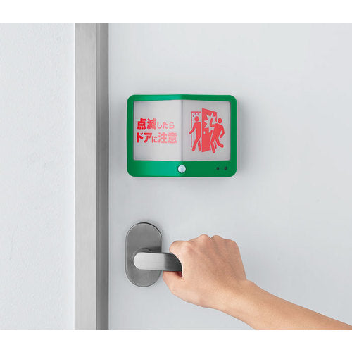 KING JIM 도어에 붙이는 알림 라이트 무선 타입 녹색 단 2 전지×4개(별매) 전지 수명 약 2년 TAL20-G 1상자