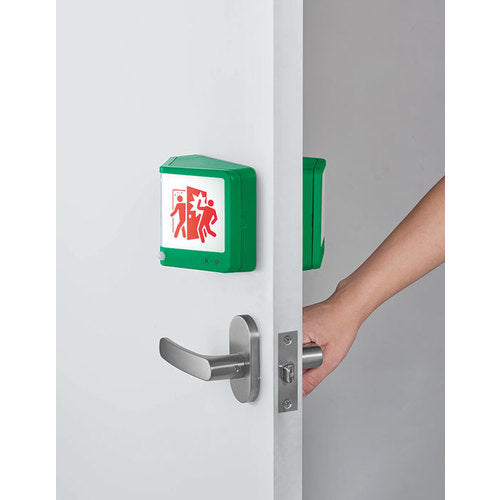 KING JIM 도어에 붙이는 알림 라이트 무선 타입 녹색 단 2 전지×4개(별매) 전지 수명 약 2년 TAL20-G 1상자