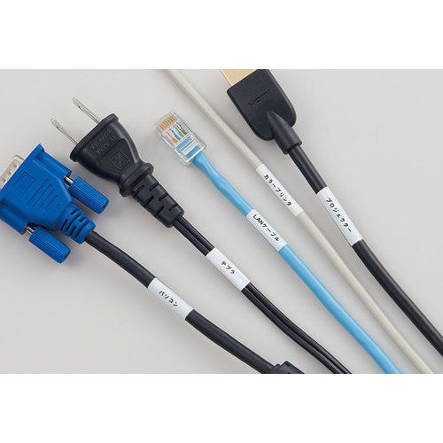 KING JIM [Genuine] "Tepra" PRO tape Cable display label / White label / Black text Compatible cable diameter Φ24mm SV24KN 1 piece