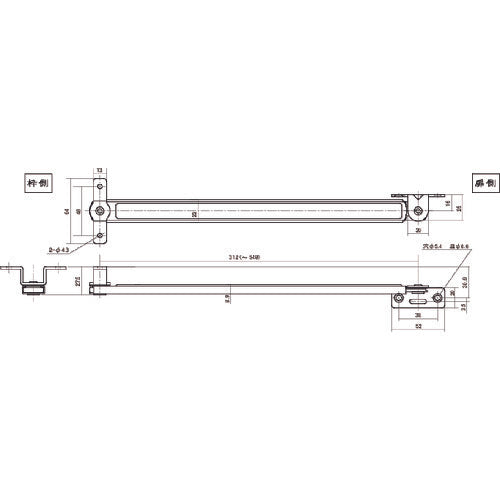 ＮｅｗＨｉｋａｒｉ　ドアクローザ　アームストッパー　面付高受　SH-AS300A　1 台