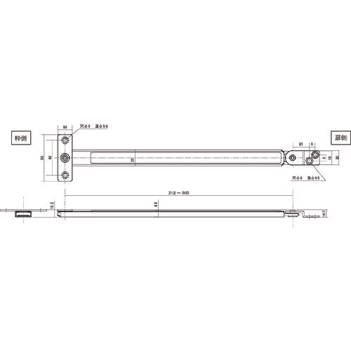 ＮｅｗＨｉｋａｒｉ　ドアクローザ　アームストッパー　掘込薄型　SH-AS300B　1 台