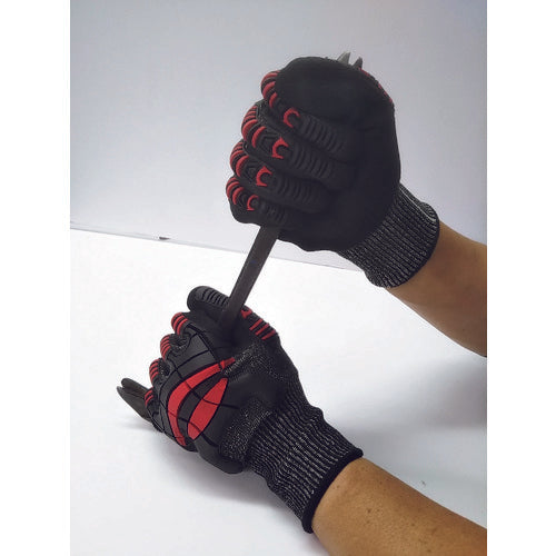 富士手袋　ナックルアーマーＣ４　赤　Ｍ　9900-R-M　1 双