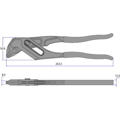 Fujiya Power Monkey Pliers (Black and Gold) FLM-45-BG 1 Pair