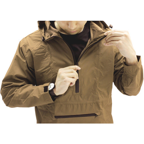 おたふく　ＦＢ−２０１キャメル　フーバーレインジャケットプルオー　４Ｌ　FB-201-CA-4L　1 枚