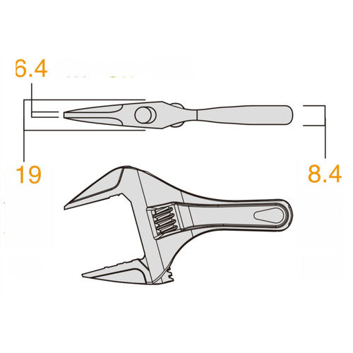 Fujiya Light Short Monkey (Black and Gold with Grip) FLS-53-BG 1 piece