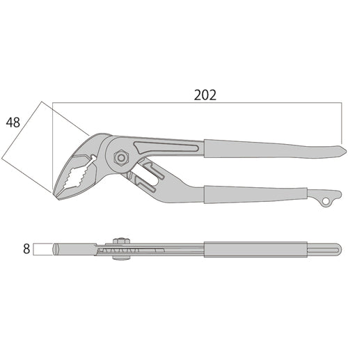 Fujiya Ultra Lightweight Water Pump Pliers (Black and Gold) 130-200-BG 1 Pcs