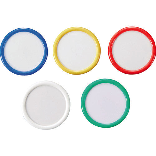 ＴＲＵＳＣＯ　丸型名札　クリップピン両用タイプ　Φ４５　青　TCNF45-B　1 個