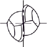 OSG 고경도강용 초경 볼 엔드밀 AE-BD-H 3042001 AE-BD-H R0.5X2 1개
