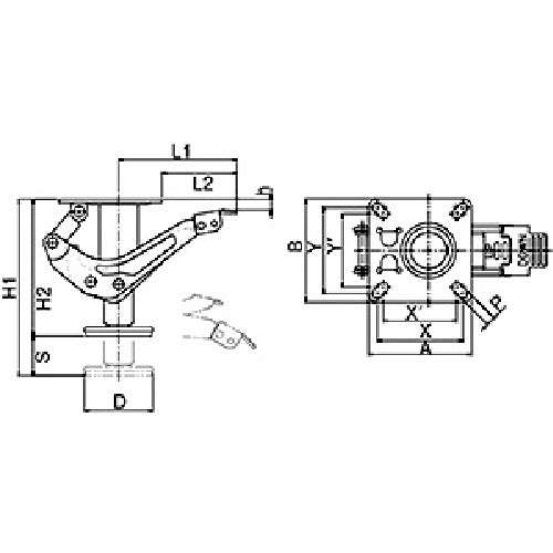 ユーエイ　ユーエイロック　ＡＰＴ型　取付寸法１００×１００（８５×８５）　APT100LOCK　1 個