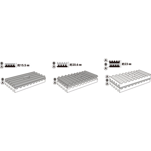 Hikari Anti-vibration Material Rubber Pad for Air Conditioner Outdoor Unit 2P KEGT-105 1 PK