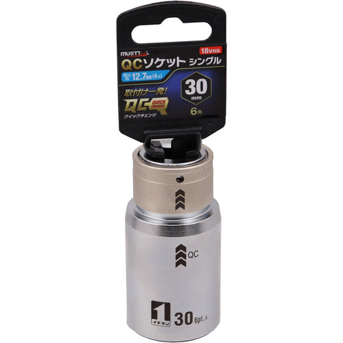ＭＵＳＴＴＯＯＬ　ＱＣソケット　シングル３０ｍｍ　６角　ＩＭ４Ｗ３０−６Ｋ　19817　1 個
