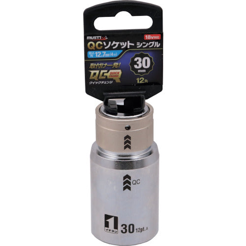 ＭＵＳＴＴＯＯＬ　ＱＣソケット　シングル３０ｍｍ　１２角　ＩＭ４Ｗ３０−１２Ｋ　19818　1 個