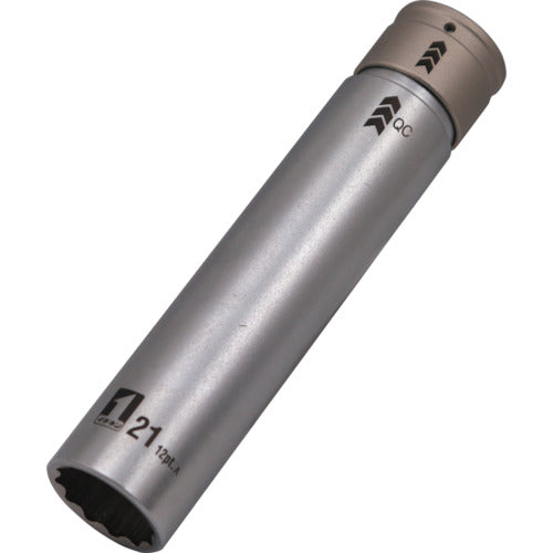 MUST TOOL QC Socket Single 21mm Super Long 12-sided IM-4W21SL-12K 19815 1 piece