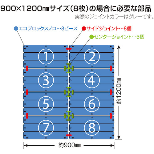 テラモト　エコブロックスノコ　灰　MR-095-010-5　1 枚