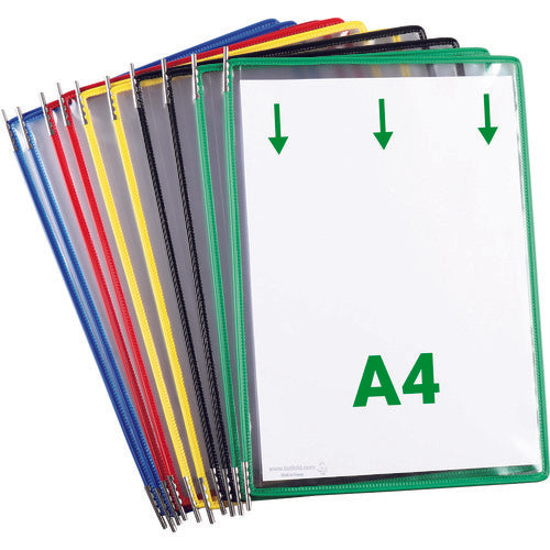 타리폴드 게시 파일 스탠드용 포켓 A4X10장들이 색 혼합 114009 1 S