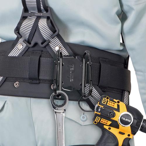 Tajima Detachable Tool Holder Steel Carabiner Small Double SFKHI-CSW 1 pc