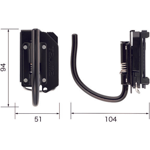 タジマ　着脱式工具ホルダースチール　Ｊフック折りたたみ　SFKHI-JF　1 個