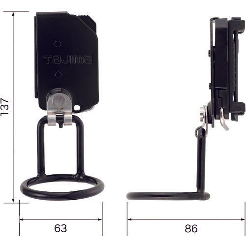 Tajima Detachable Tool Holder Steel Hammer 1 Hole Bra SFKHI-H1M 1 pc