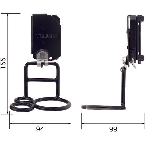 タジマ　着脱式工具ホルダースチール　ハンマー　３穴ブラ　SFKHI-H3M　1 個