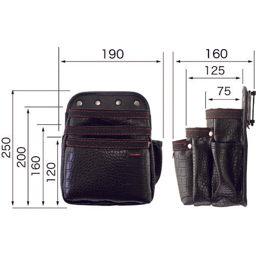 Tajima Detachable Waist Bag G 3-tier Large SFKBG-3L 1 pc