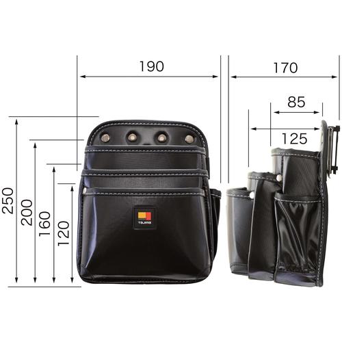 Tajima Detachable Waist Pouch, Large, 3 Tiers, SFKBN-3L, 1 pc
