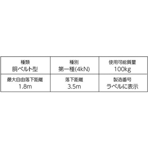 타이탄 SNH 로프식 몸통 벨트 스카이블루 SNHN-SB 1개