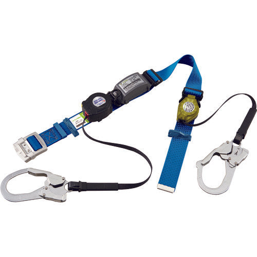 Titan SLN505 + RICORON Auxiliary Rope, Winder-type waist belt with locking device, Sky Blue, SLN505-RW-SB, 1 piece