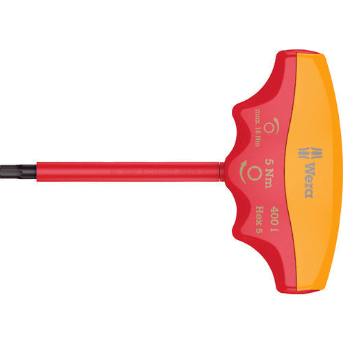 Wera 400i VDE insulated torque driver T-type Hex Plus Hexagon 4.0 / 5.0 Nm 004980 1 pc