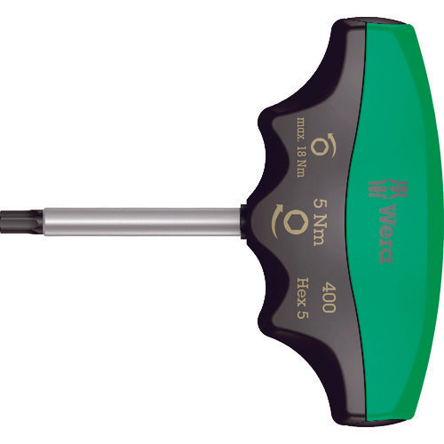 Wera 400 Torque Driver T-Type Hex Plus Hexagon 5.0 / 5.0 Nm 005081 1 pc
