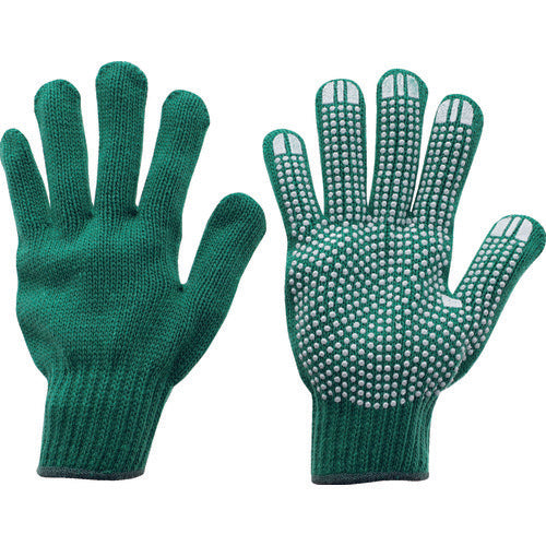 TRUSCO Colored Nylon Anti-Slip Work Gloves, Green, TCNSG-G, 1 Pair