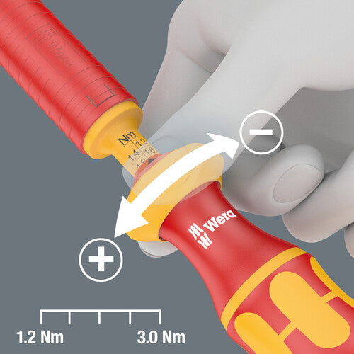 Wera 7444 VDE insulated torque driver (preset) 1.7-3.5Nm 074757 1 piece