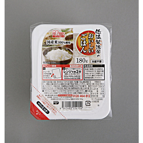 ＩＲＩＳ　【※軽税】３１０６２１　長期保存パックごはん　４袋入り（１袋＝１８０ｇ×１２食パック）　310621　1 箱