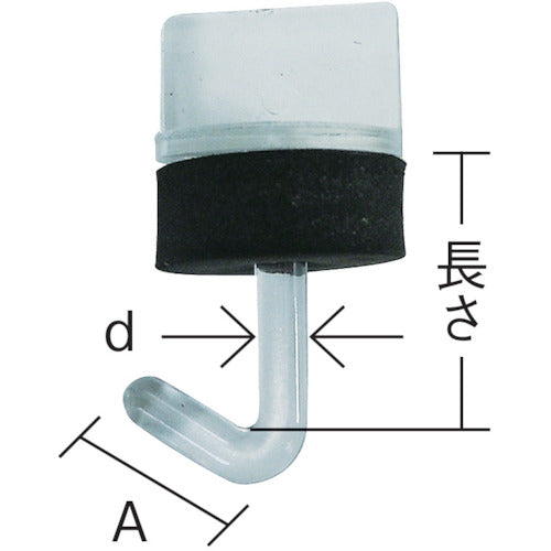 ＤＡＩＤОＨＡＮＴ　ポリカワンタッチフック　クリアー　２７ｍｍ　（１００本入）　00032494　1 箱