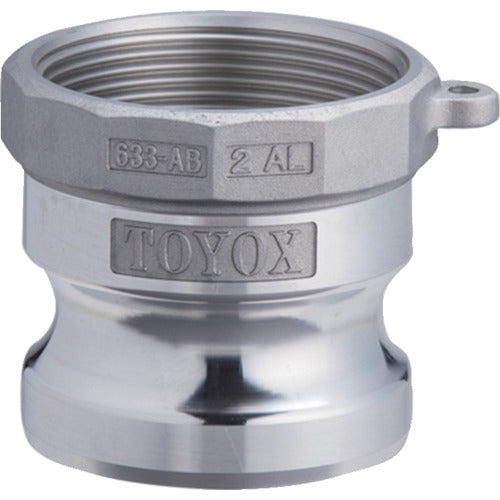 Toyox Camlock Adapter Female Thread Aluminum 633-AB 2-1/2 inch AL 633-AB-2-1/2-AL 1 pc
