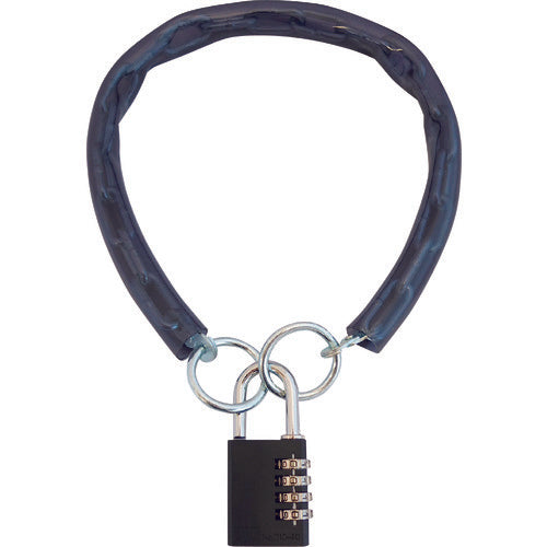 SOL Padlock Chain &amp; Padlock Combination Lock Type 600mm 3190-40S 1 pc