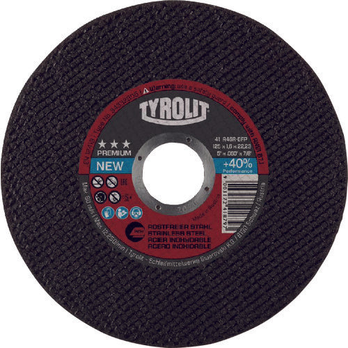 TYROLIT 절단 숫돌 프리미엄 타입 125X1.6X22.23mm 34332805 1장