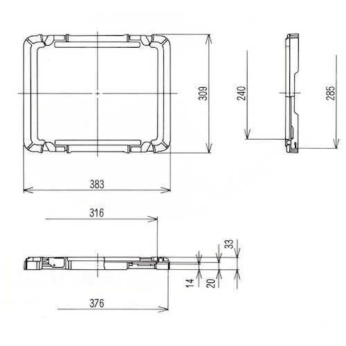 ＹＡＺＡＫＩ　ポリテナーＰＴ−９用ロック付き蓋　ブルー　PT-9L SET ST B10　1 枚